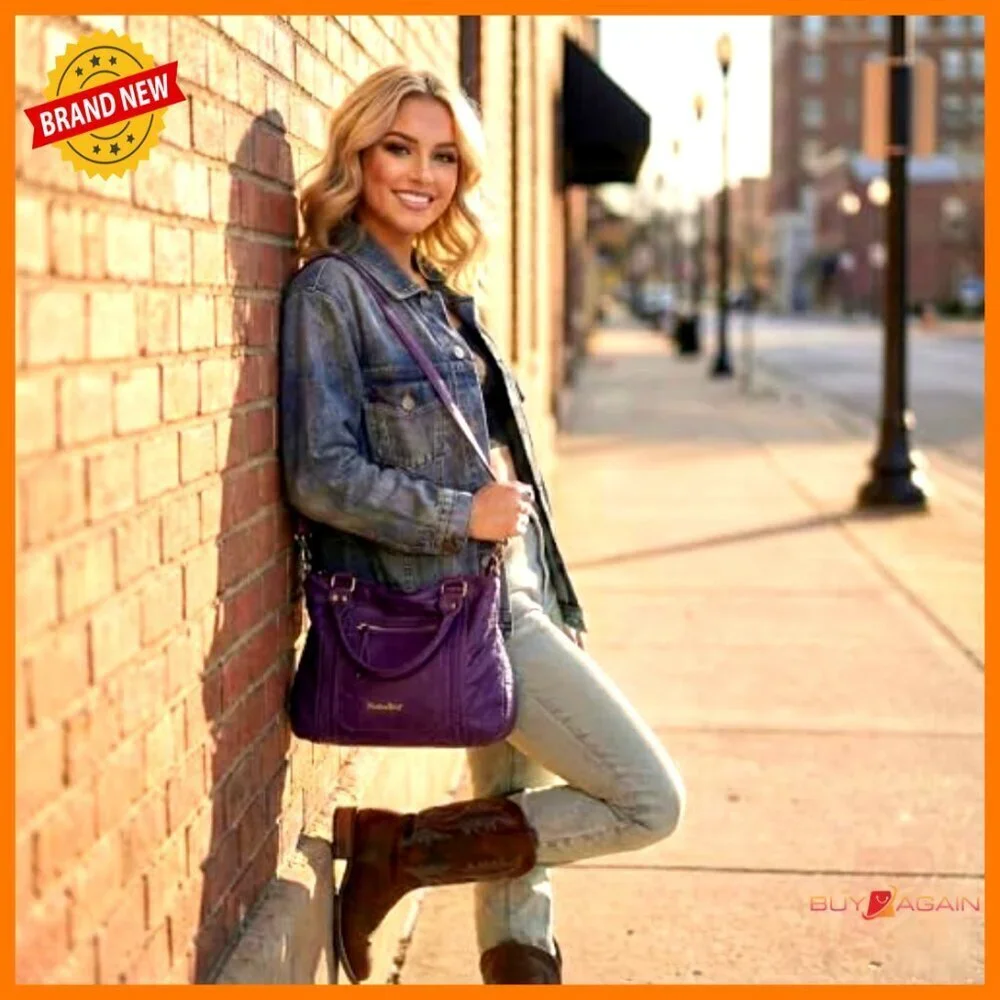 Soft PU Leather Hobo Crossbody Bag with Top Handle, Roomy & Versatile